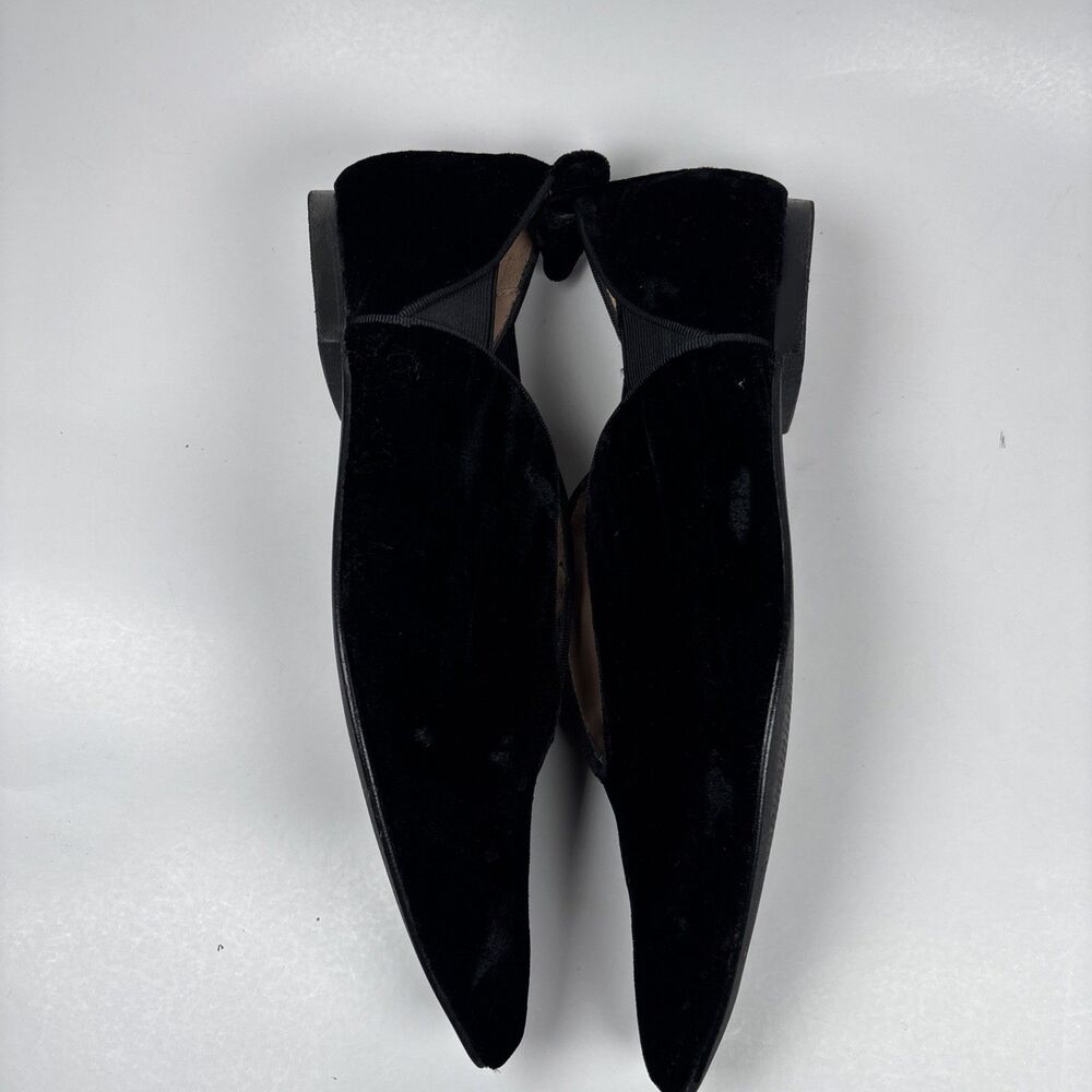Menina Black Velvet Pointed Toe Smoking Slipper Flats Women’s Elegant Loafers 37 - Picture 16 of 16